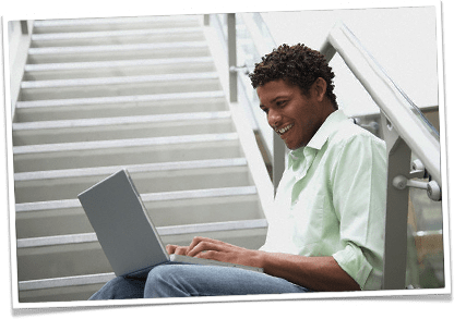 Man working on a Laptop