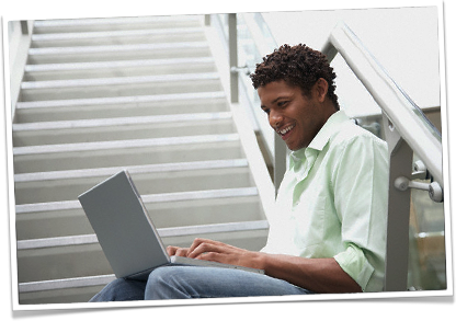 Man working on a Laptop