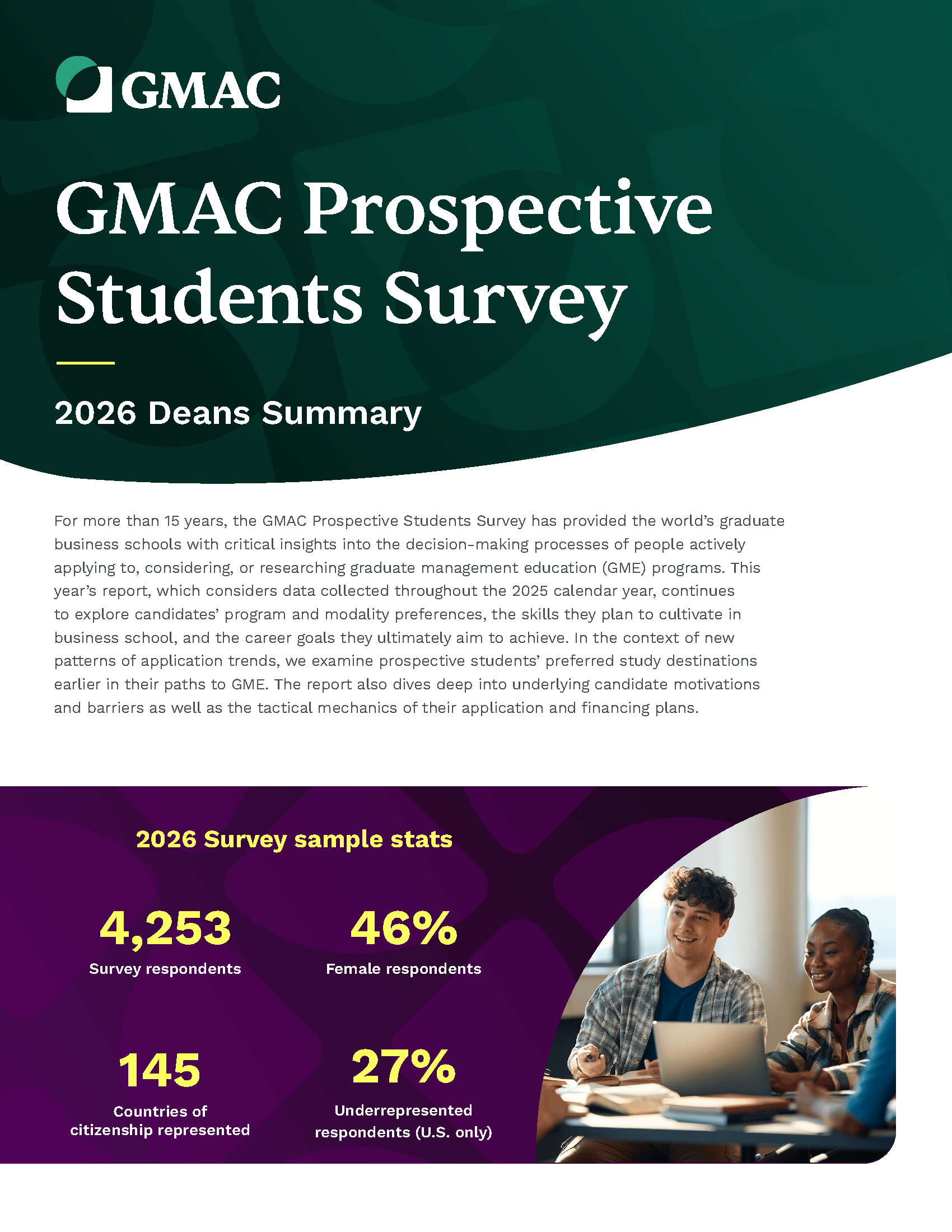 GMAC Prospective Students Survey 2026 Deans Summary