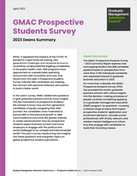 2023 Prospective Students Survey, Dean's Summary