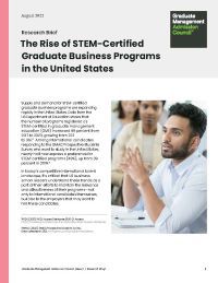 The Rise of STEM-Certified Graduate Business Programs in the United States