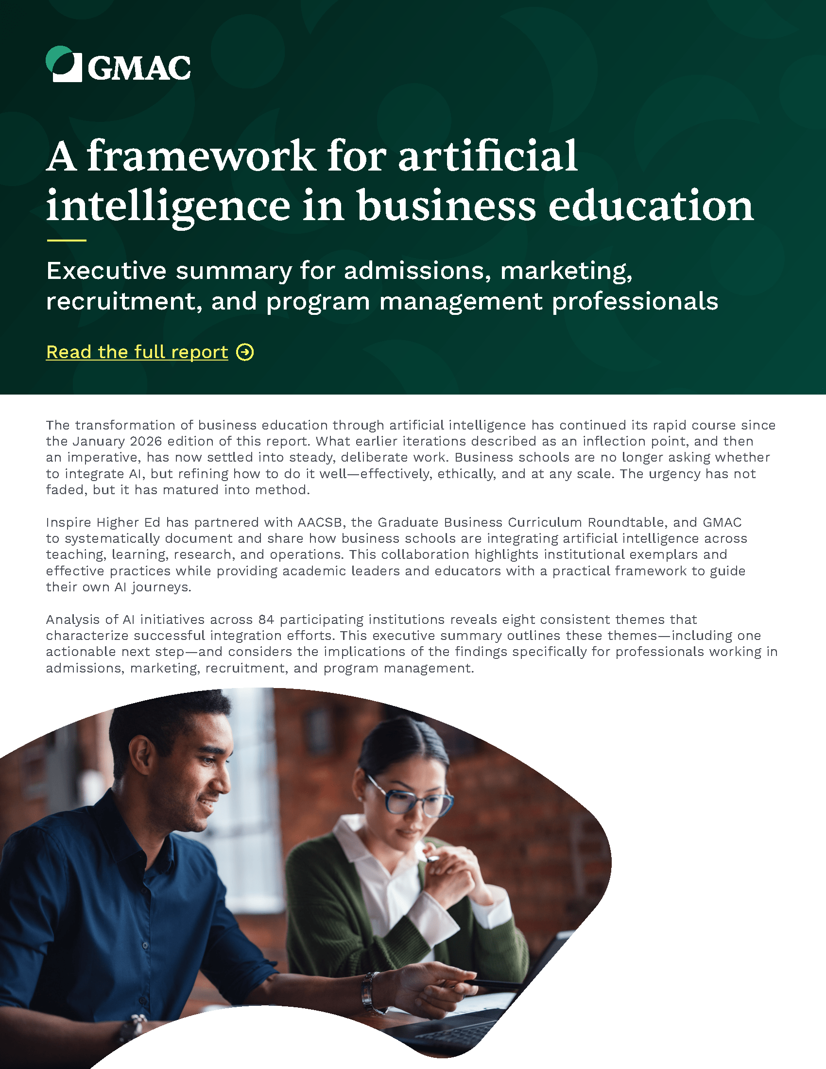 A framework for artificial intelligence in business education front cover July 2026