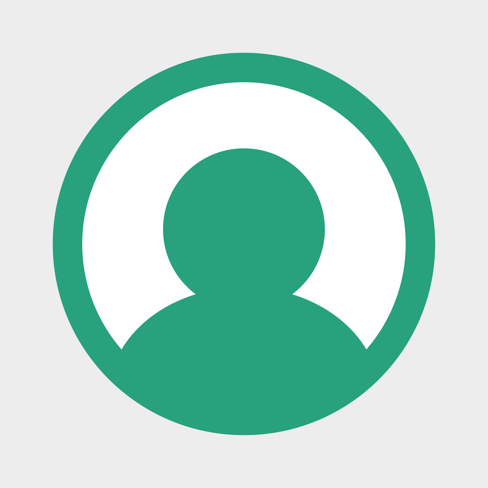 Green silhouette of a person to represent an author's headshot