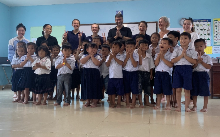 Three ISEG Master in Marketing students fundraised to educate children like these in Southeast Asia