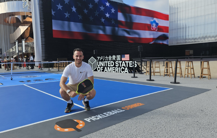 MBA graduate Dominik Kuhn pictured above is bringing pickleball to players across Europe