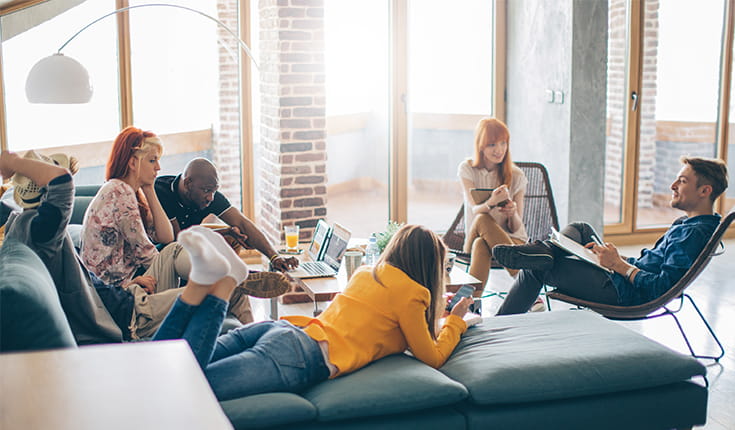 Students Lounging