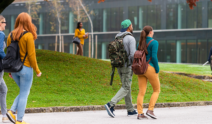Students with Backpacks 