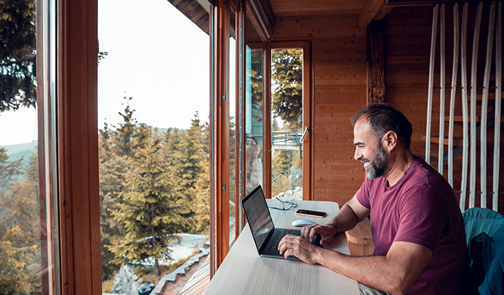 Man Enjoys View 