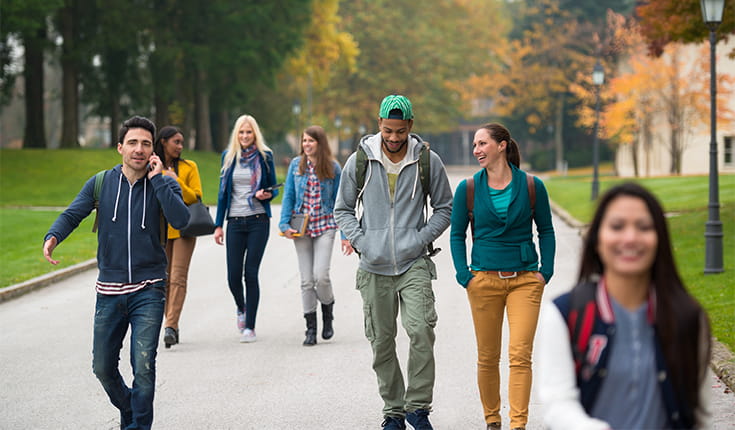 Parading Across Campus 