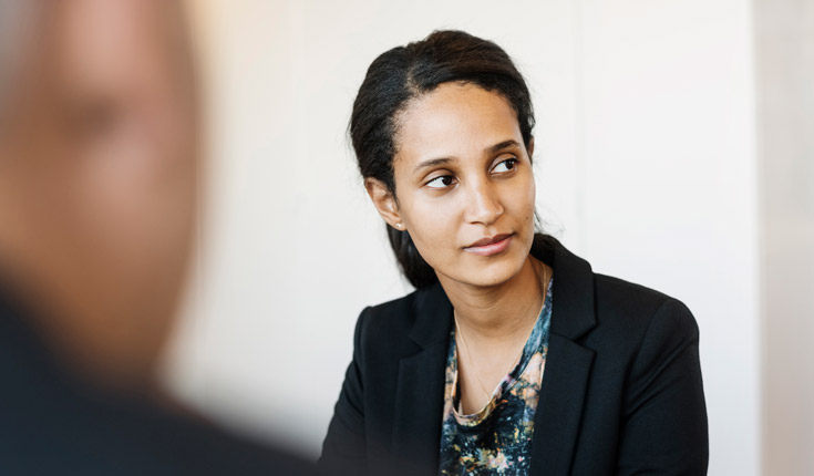 woman in blazer