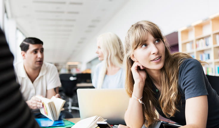 study group in library