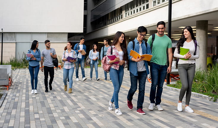 Students Walk to Class 