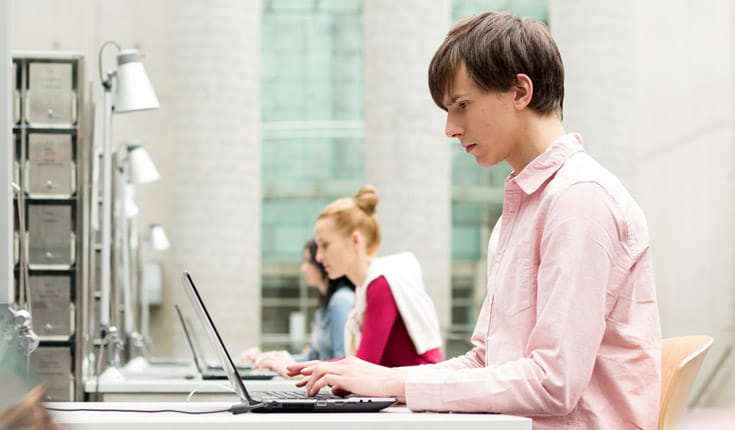 students at desks