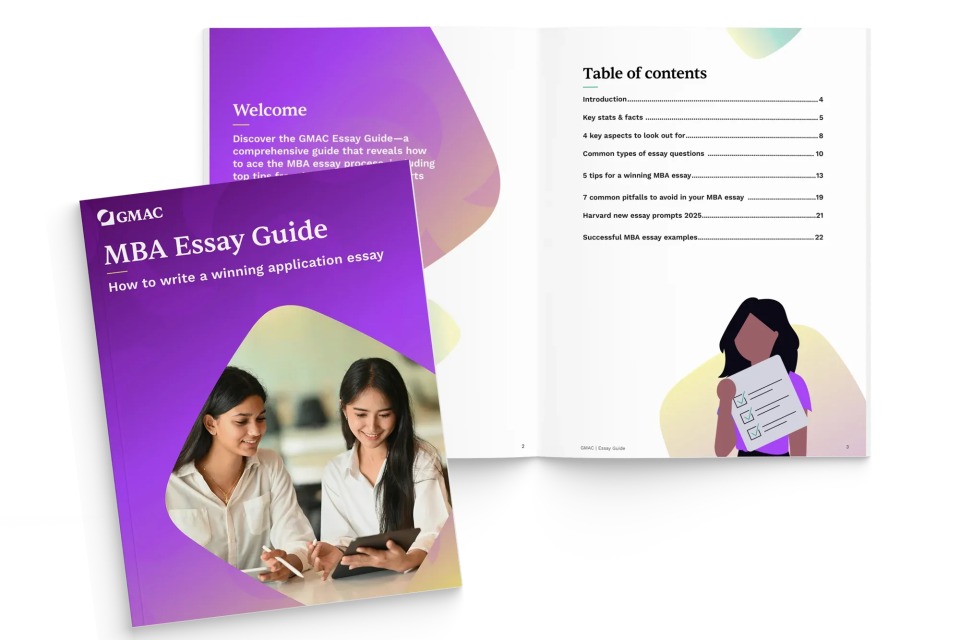 MBA Essay Guide cover and contents page