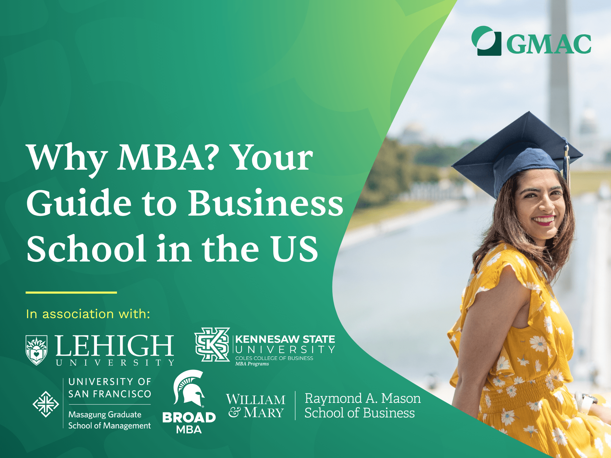 Cover image of GMAC's Why MBA guide to business school in the US